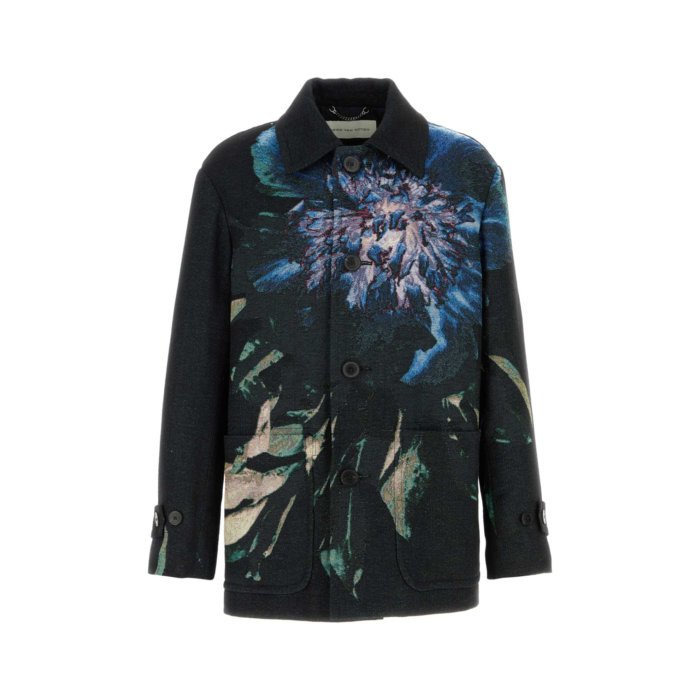 昨*今様 24AW DRIES VAN NOTEN RAZEL COAT Dries Van Noten - Razel Coat in Black - 242-020220-9223-900