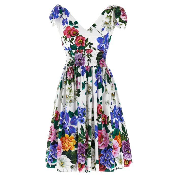 DOLCE & GABBANA 花柄ノースリーブワンピース　黒 D&G ミニワンピース 花柄 ノースリーブ 【国内発送・即日発送