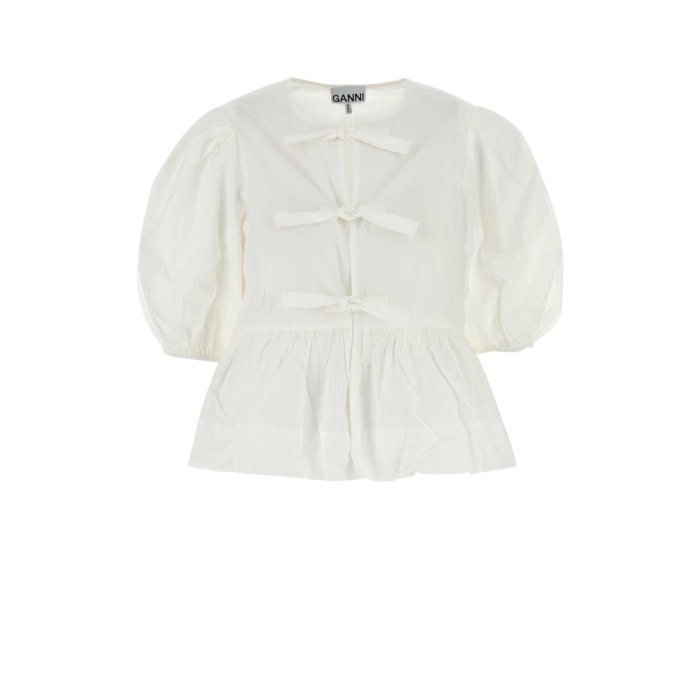 楽天市場】ガニー シャツ ブラウス ホワイト レディース GANNI F5778