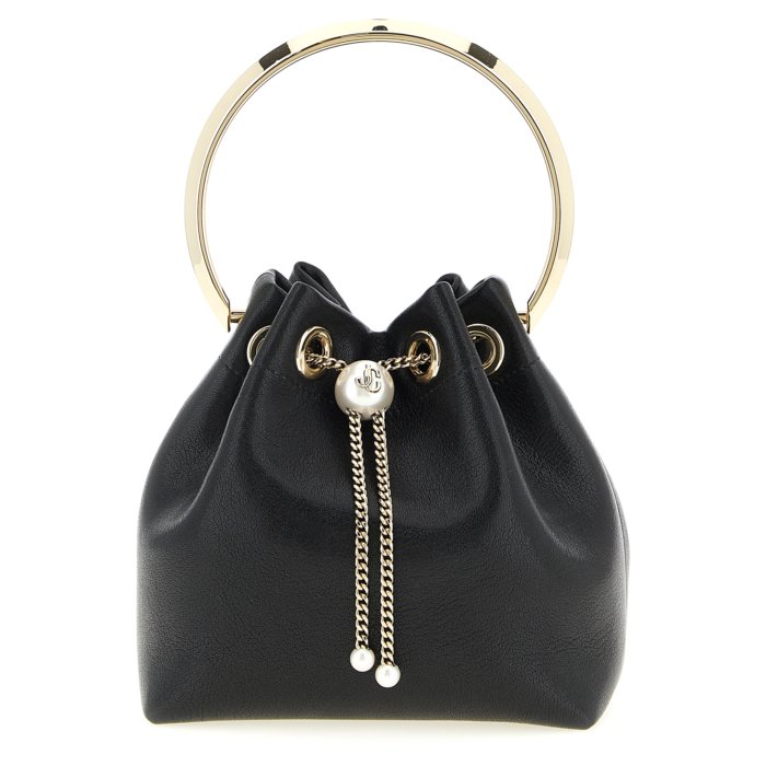 ジミーチュウ　スモールバッグ　スタッズ ジミー チュウ 】かさばる荷物もスマートに収納！パールスタッズが