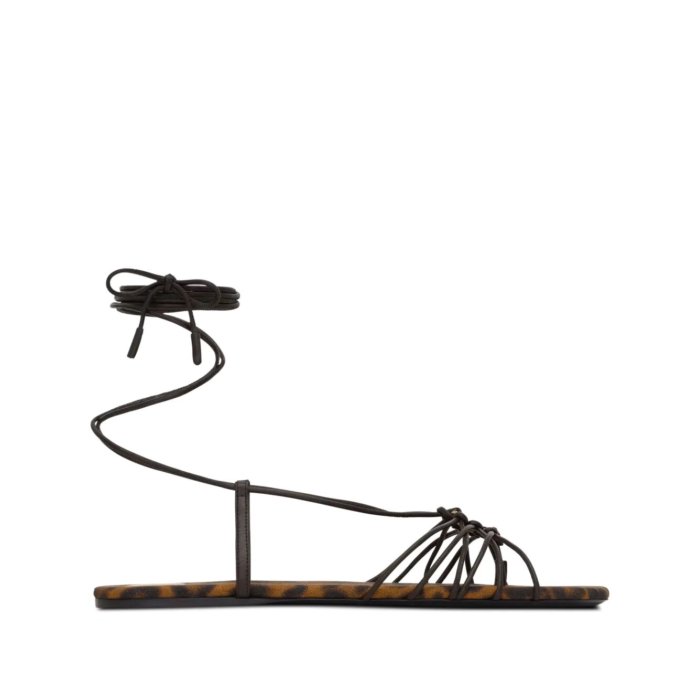 サンローラン Saint Laurent ANKLE STRAP BABYLONE FLAT SANDALS 820656AADXX2267 Women サンダル 2267 HARRIS EAGLE BROWN 36 37 38 39 40 37.5 【送料無料・関税込】画像