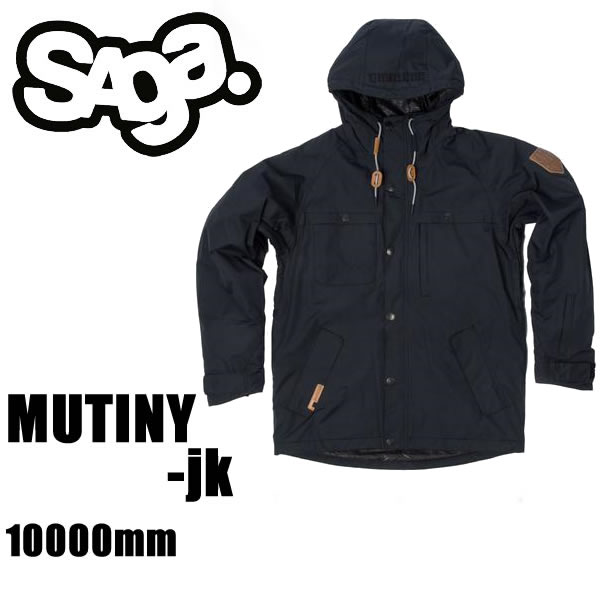 サガ ジャケット Black Outerwear Jacket ナイキ アウターウェアー Mutiny アウターウェアー Mutiny Saga 16 17モデルウェア S0 ジャケット Black 16 17 17 スキー スノーボードウエア スノーボードｓｔｏｍｐ