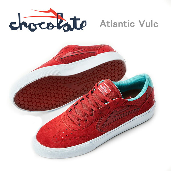 ラカイ スニーカー ●27cmのみ　LAKAI &times; CHOCOLATE ATLANTIC VULC / Red Suede ラカイ スケシュー　スケボー スケートボードシューズ【C1】【s7】｜スノーボードＳＴＯＭＰ