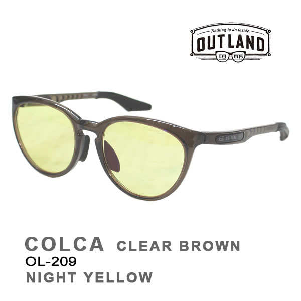 OUTLAND 夜間用 サングラス COLCA CRB ナイトレンズ NIGHT YELLOW OL-209 アウトランド 山本光学 サングラス 釣り フィッシング ドライブ 【C1】【K1】【s6】