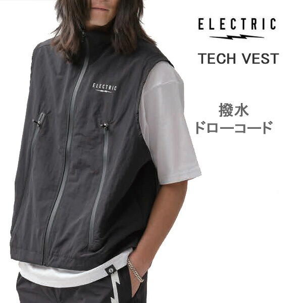 エレクトリック ベスト 撥水 TECH VEST / BLACK (E26SJ05) ELECTRIC アウトドア 釣り ゴルフ キャンプ