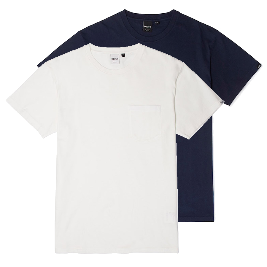 楽天市場 正規品 無料ラッピング可 Deus Ex Machina デウスエクスマキナ パックtee Tシャツ 2枚入り Deus 2 Pack Tees White X Navy Dmp メンズ 無地 デウス エクス マキナ Deusのtシャツ T79 S2 スノーボードｓｔｏｍｐ