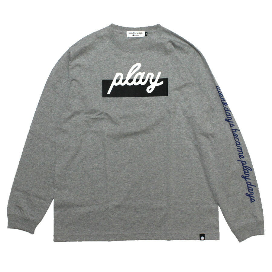 安い Play Design プレイデザイン P01 プレイ 長袖tシャツ ロンtee Pc Ls Tee 2 Ash P01 18st01pc2 メンズ S2 交換無料 Www Mediquicklab Com