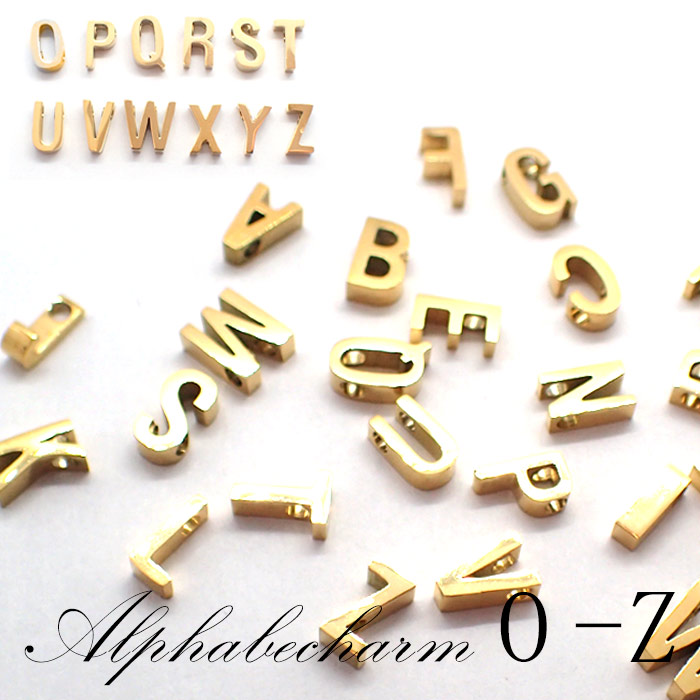by charlotte ★ アルファベット ダイヤモンド チャーム 14金 楽天市場】アルファベット イニシャル チャーム N〜Z 約15mm