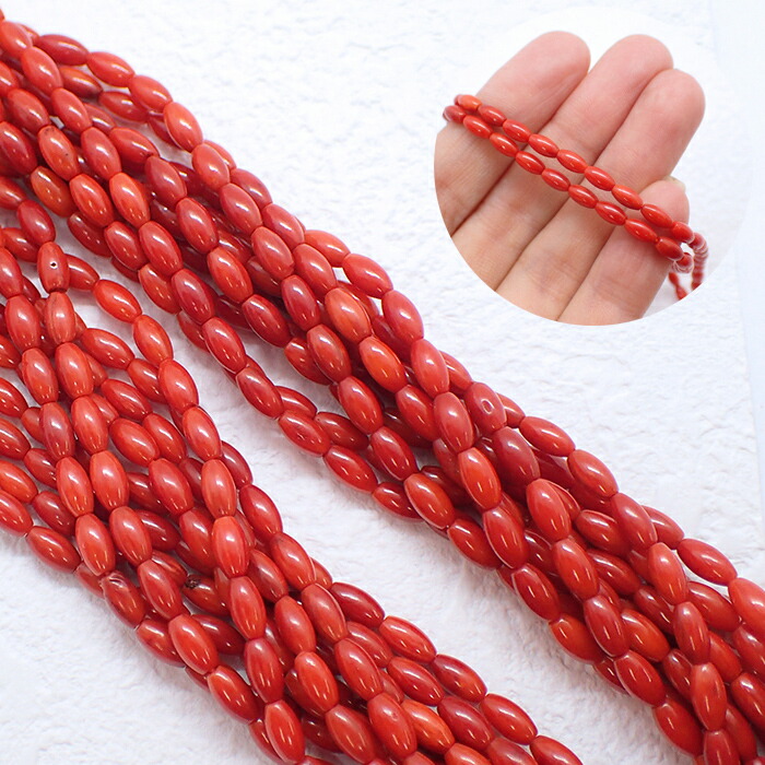 専用‼️ 珊瑚　パーツ　材料 楽天市場】【18】サンゴ ビーズ (染色) ナツメビーズ 1連 【全1色】#7