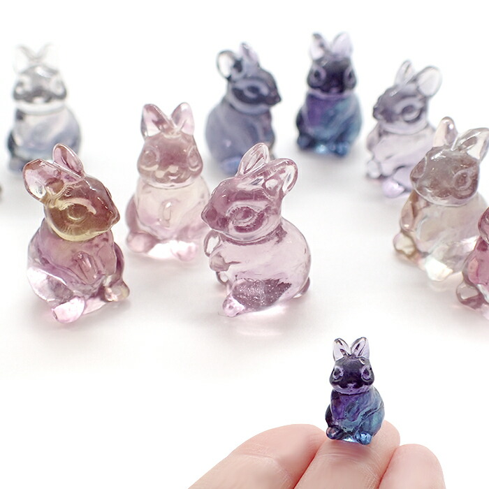 楽天市場】フローライト うさぎ 彫刻 置物 種類お任せ【販売単位：1個
