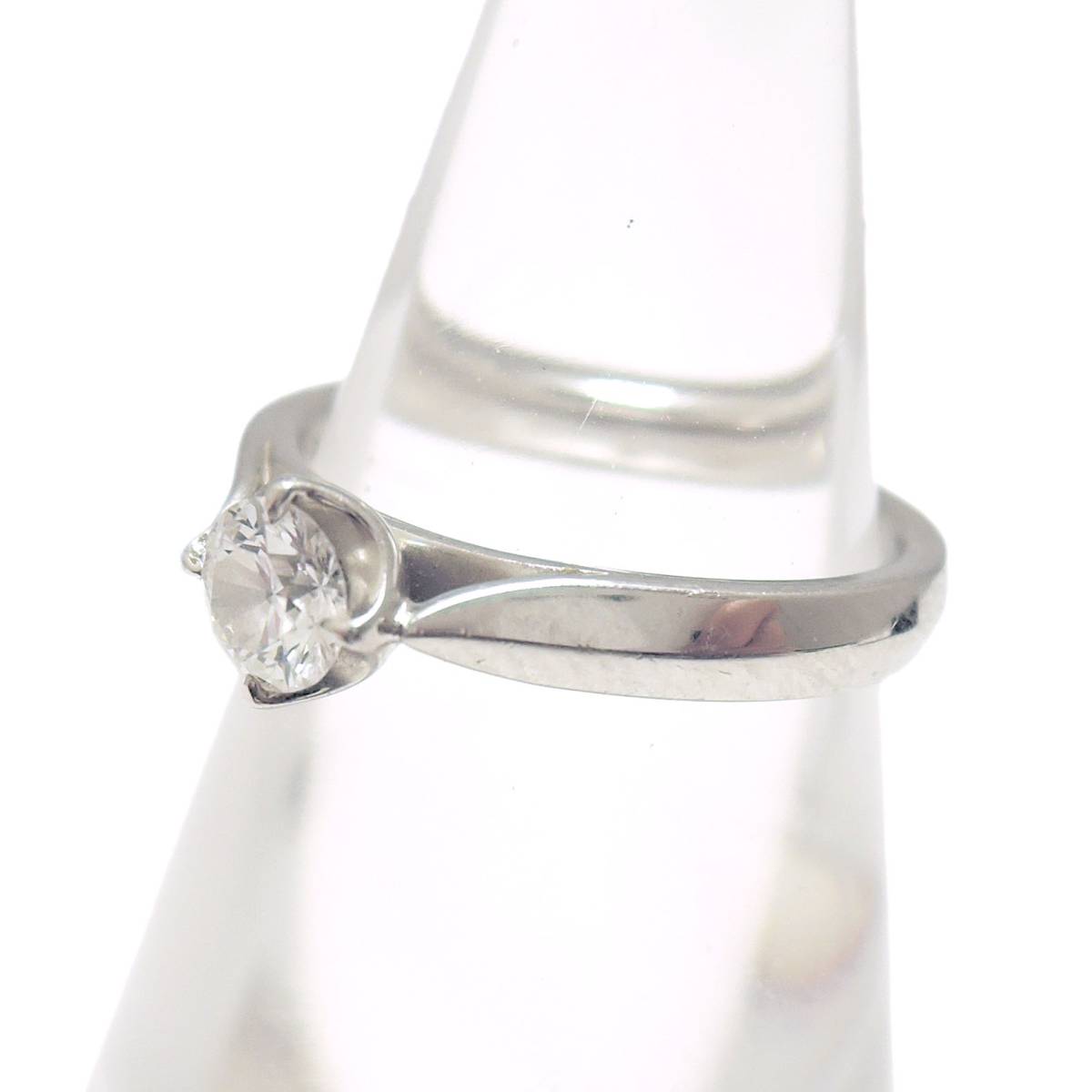 【中古】 4℃/ヨンドシー ダイヤ リング 0.27ct(D/VVS1/EX) 鑑定書 Pt950 約6~7号 4.5g FS-nt