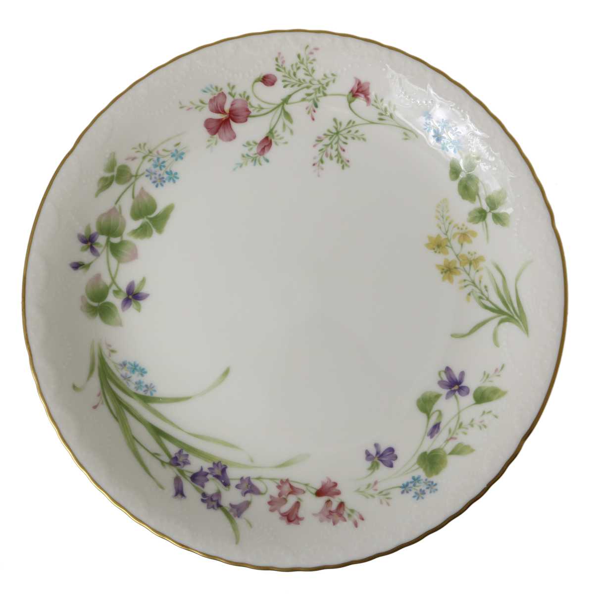 楽天市場 中古 Noritake ノリタケ 花柄 大プレート 大皿 ケーキ皿 Contemporary Fiine China ファインチャイナ 磁器 ホワイト マルチカラー 金彩 7334 Nt 美品 Aランク ブランドショップ リバース