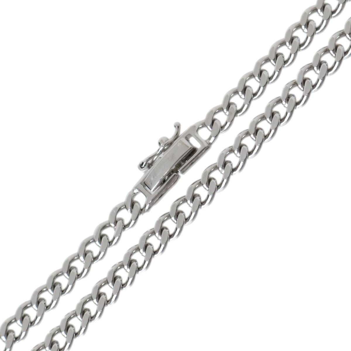 【中古】 喜平ネックレス 2面シングル チェーンネックレス Pt850 造幣局検定マーク 首周り約50cm 重量約30.2g NT 磨き仕上げ品 Aランク 242,400円