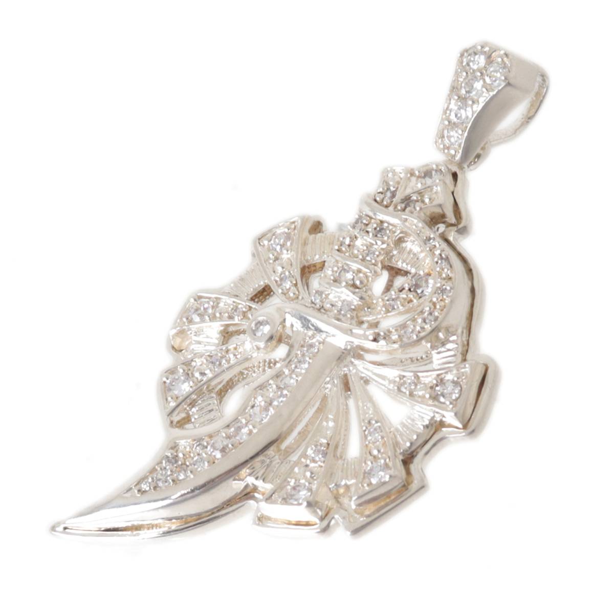 【中古】 サーベル 西洋剣 エンブレム 紋章 モチーフ ペンダントトップ STERLING 925 全長約80mm モチーフ約70&times;45&times;7mm 重量約39.4g NT Bランク｜ブランドショップ　リバース