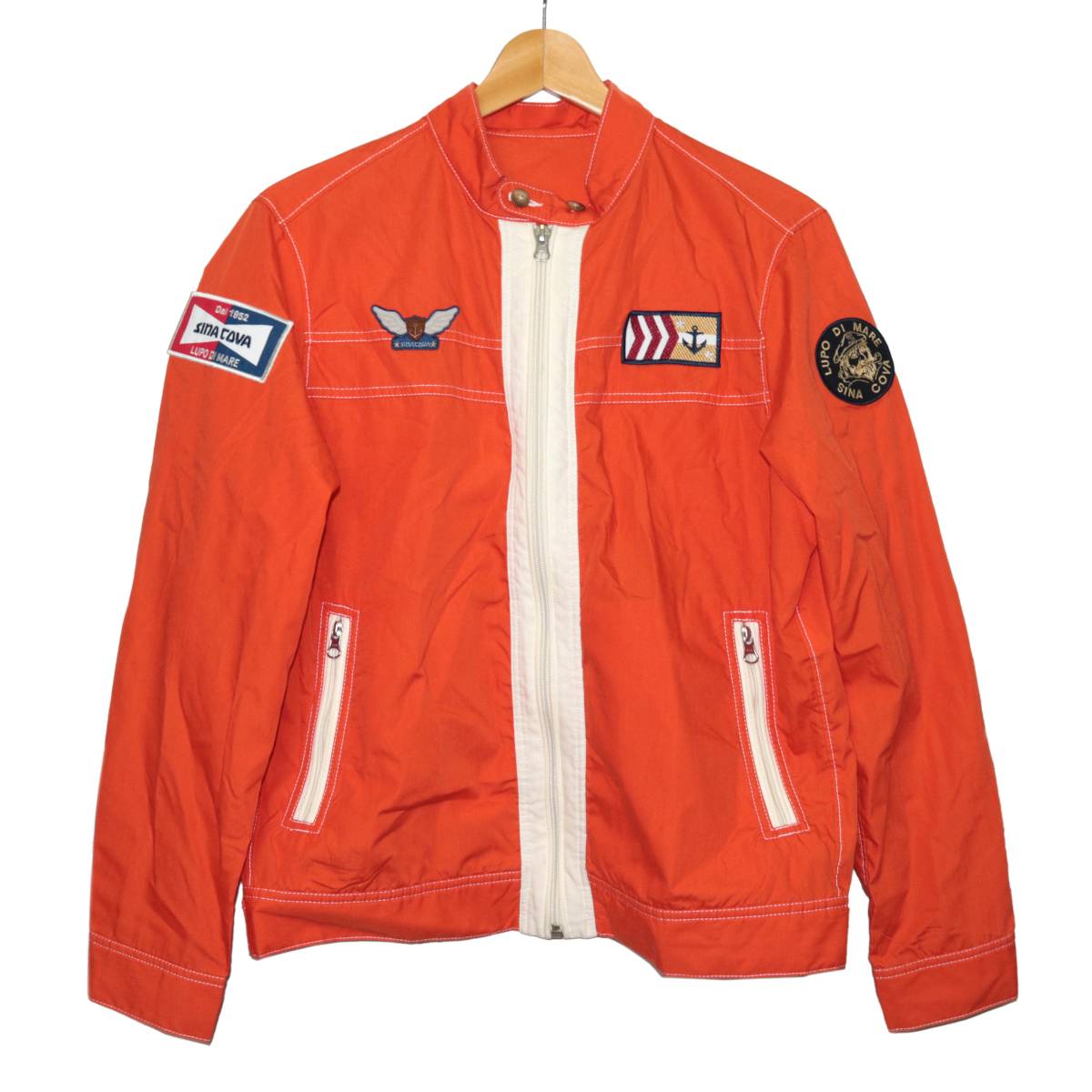 一部予約 ジップアップ シナコバ Cova Sina 中古 ブルゾン Bランク Nt オレンジ 薄手 4p ワッペン 刺繍 Mare Di Lupo コート ジャケット Williamsav Com