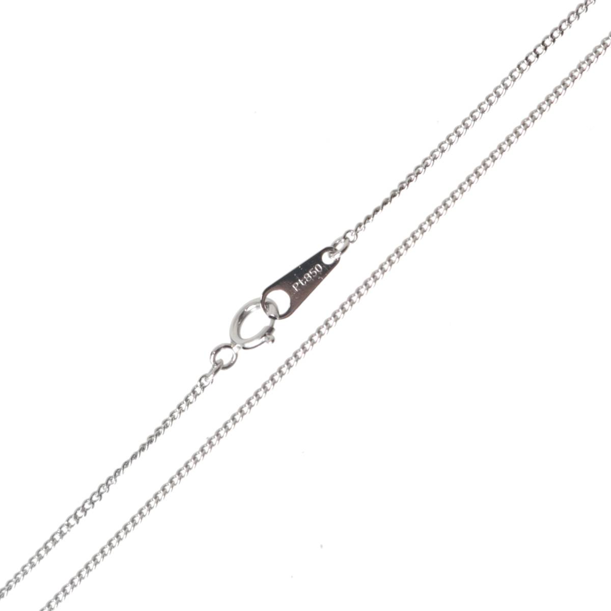 【中古】 喜平ネックレス 2面シングル チェーンネックレス Pt850 首周り約41.3cm チェーン幅約0.9mm 重量約2.0g NT 磨き仕上げ品 Sランク｜ブランドショップ　リバース