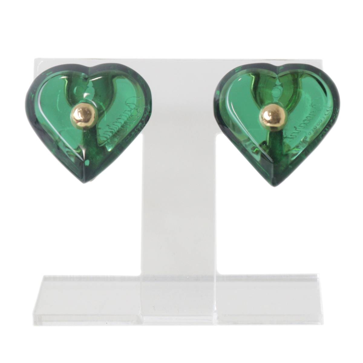 ✨️美品✨️ Baccarat バカラ ピアス ハート ハート ブルークリスタル フックピアス 中古 ｜ バカラ | 腕時計