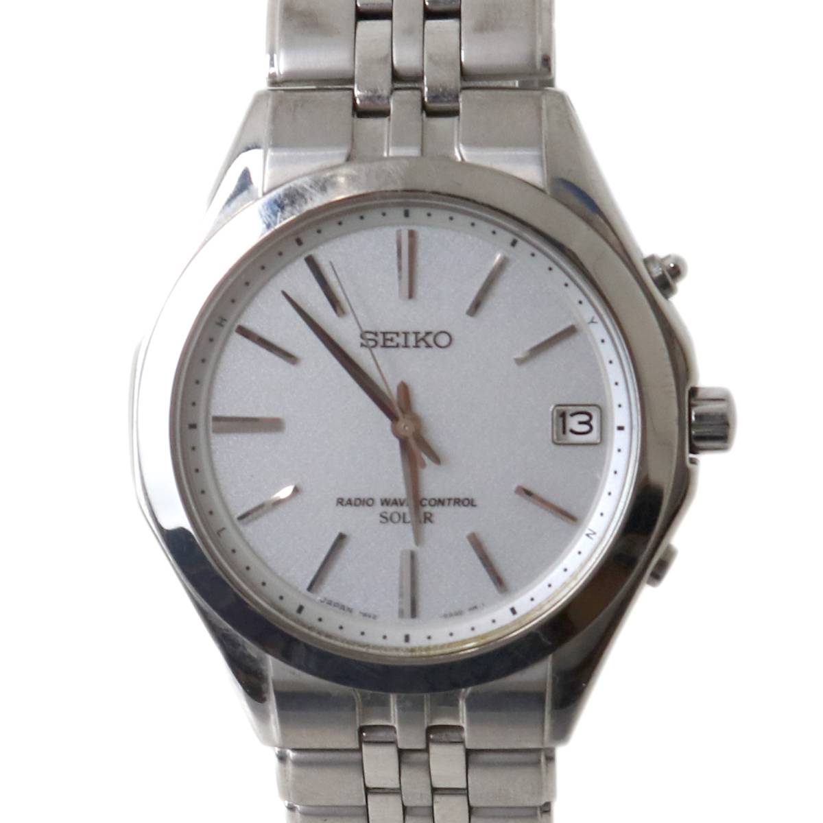 美品✨稼働品腕時計 SEIKO セイコー 7B62-0AA0 ソーラー電波 白 美品✨稼働品腕時計 SEIKO セイコー 7B62-0AA0 ソーラー電波 白
