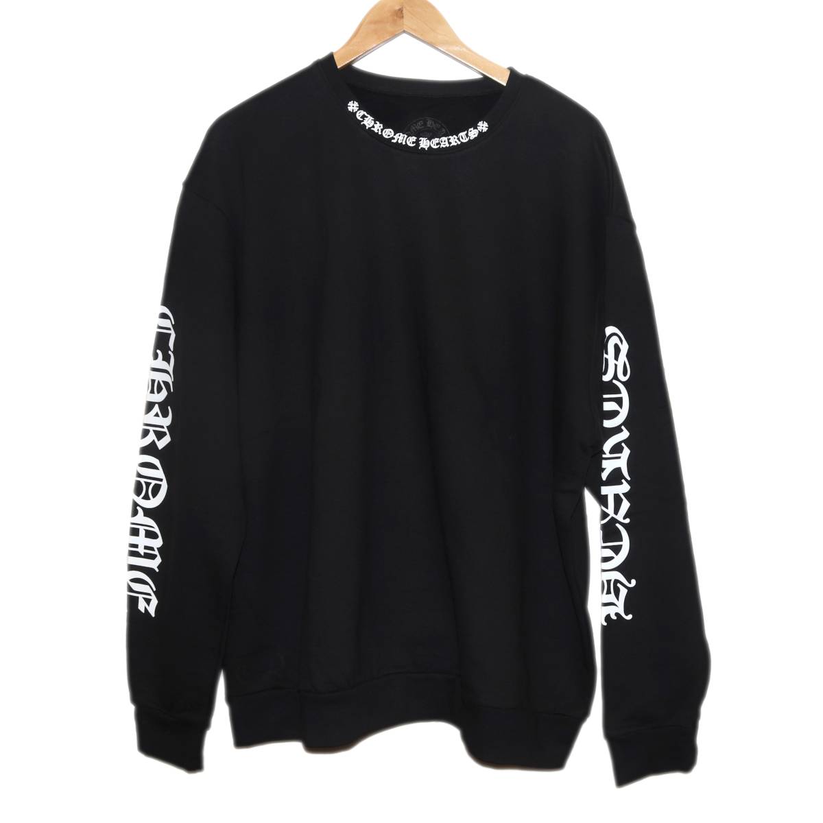 【中古】 CHROME HEARTS/クロムハーツ ロゴ刺繍スウェット パーカー 長袖 薄手 裏起毛 コットン100％ ブラック 408196533BLK1XL691 NT 未使用品 Nランク｜ブランドショップ　リバース 108,900円