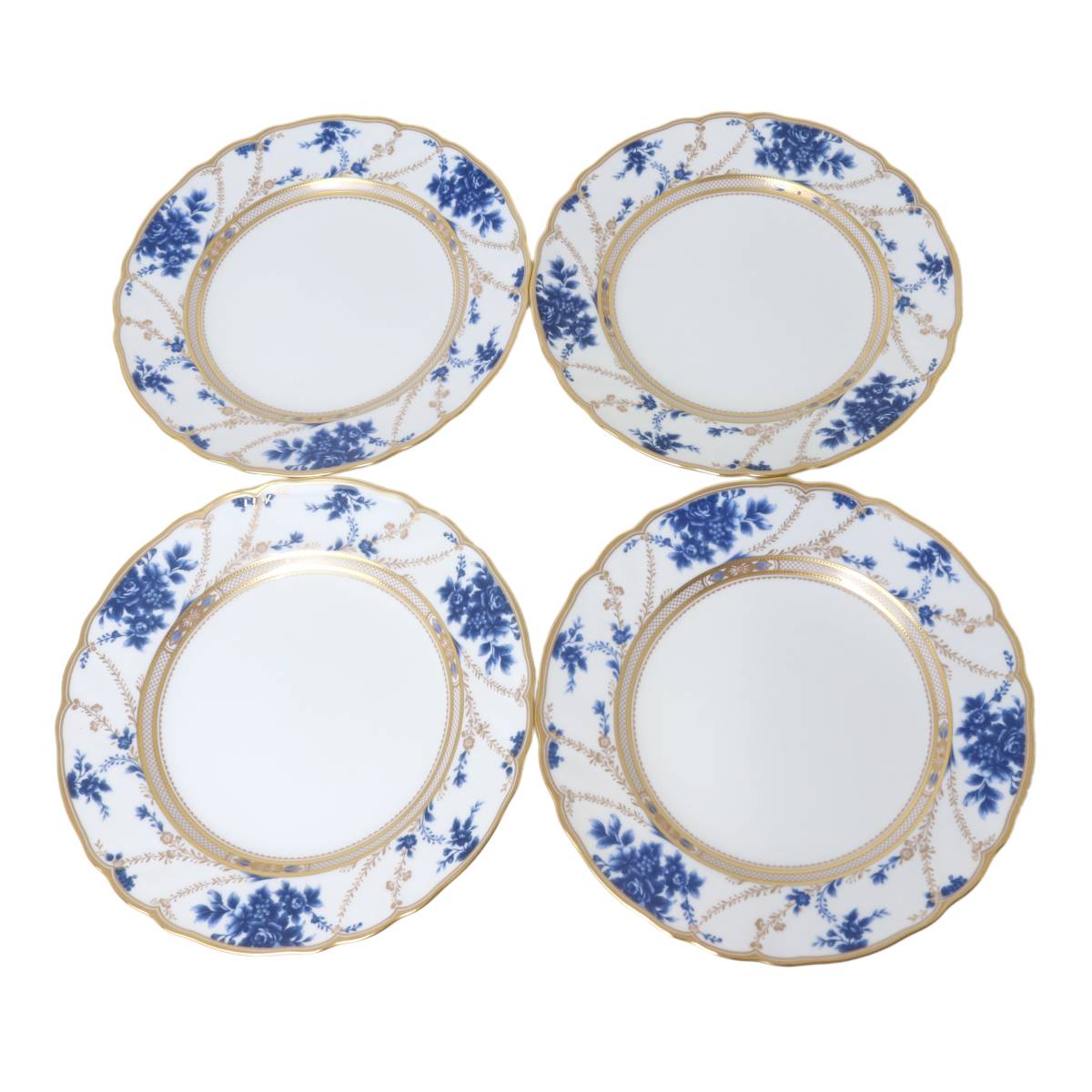 【中古】 NORITAKE ノリ竹 一皿 中皿 4枚 ANTIQUITY アンティクイティ 差しわたし19糎 NT 美品 A価値づける