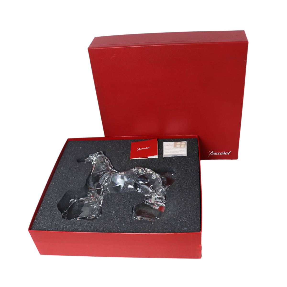 【中古】 Baccarat バカラ 馬 フィギュリン 大型 バカラクリスタルガラス クリア 箱 NT 美品 Aランク｜ブランドショップ　リバース