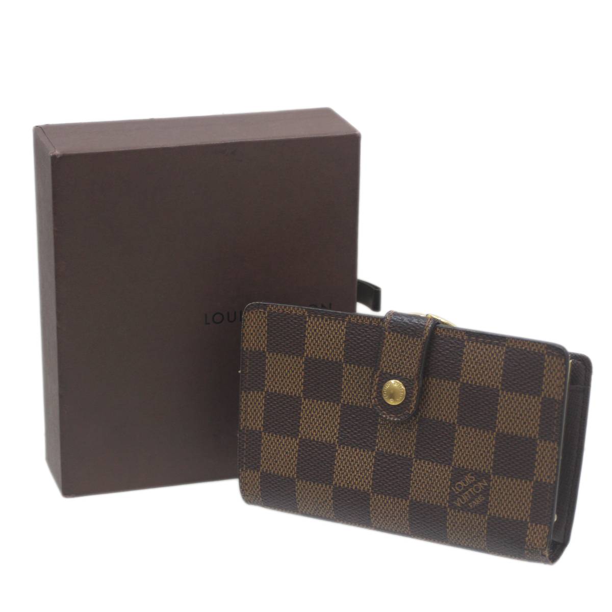 【中古】 LOUIS VUITTON/ルイヴィトン ポルトフォイユ ヴィエノワ 二つ折り財布 ダミエ エベヌ N61674 CA1015 ES Bランク｜ブランドショップ　リバース