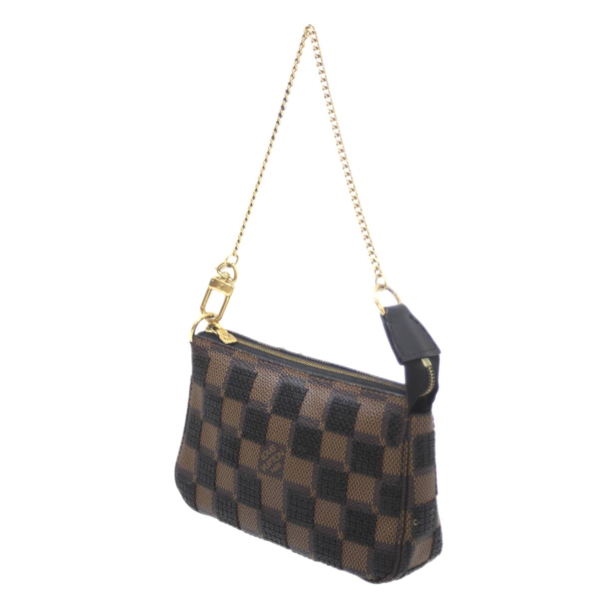 【中古】 LOUIS VUITTON/ルイヴィトン ミニポシェット アクセソワール ダミエスパンコール N63176 FO2113 ES Bランク