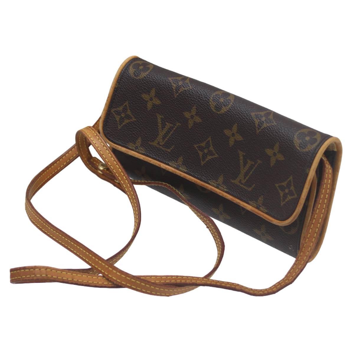 【中古】 LOUIS VUITTON/ルイヴィトン ポシェットツインPM ショルダーバッグ モノグラム モノグラム M51854 SD0112 磁石開閉式 ES BC序列付ける