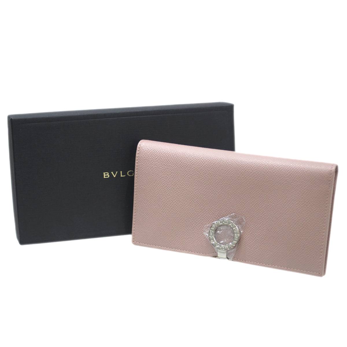 【中古】 BVLGARI/ブルガリ 二つ折り長財布 ピンク 35202 ES Aランク