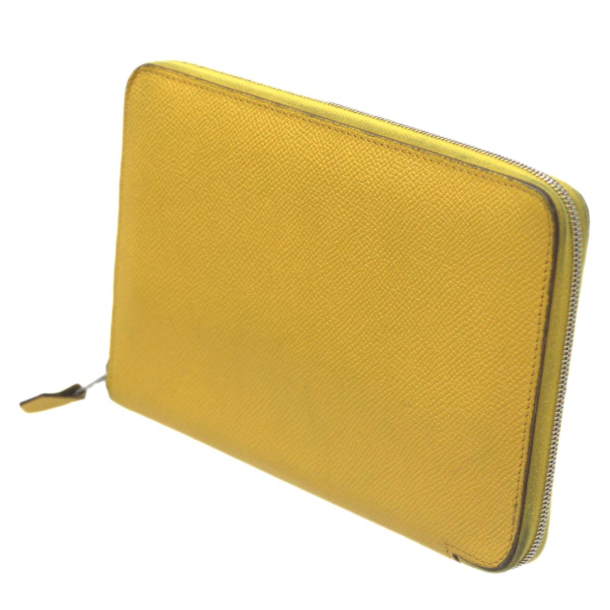 【中古】 HERMES/エルメス アザップコンパイン ラウンドジッパー ジョーヌアンブル □M ES BC序列付ける