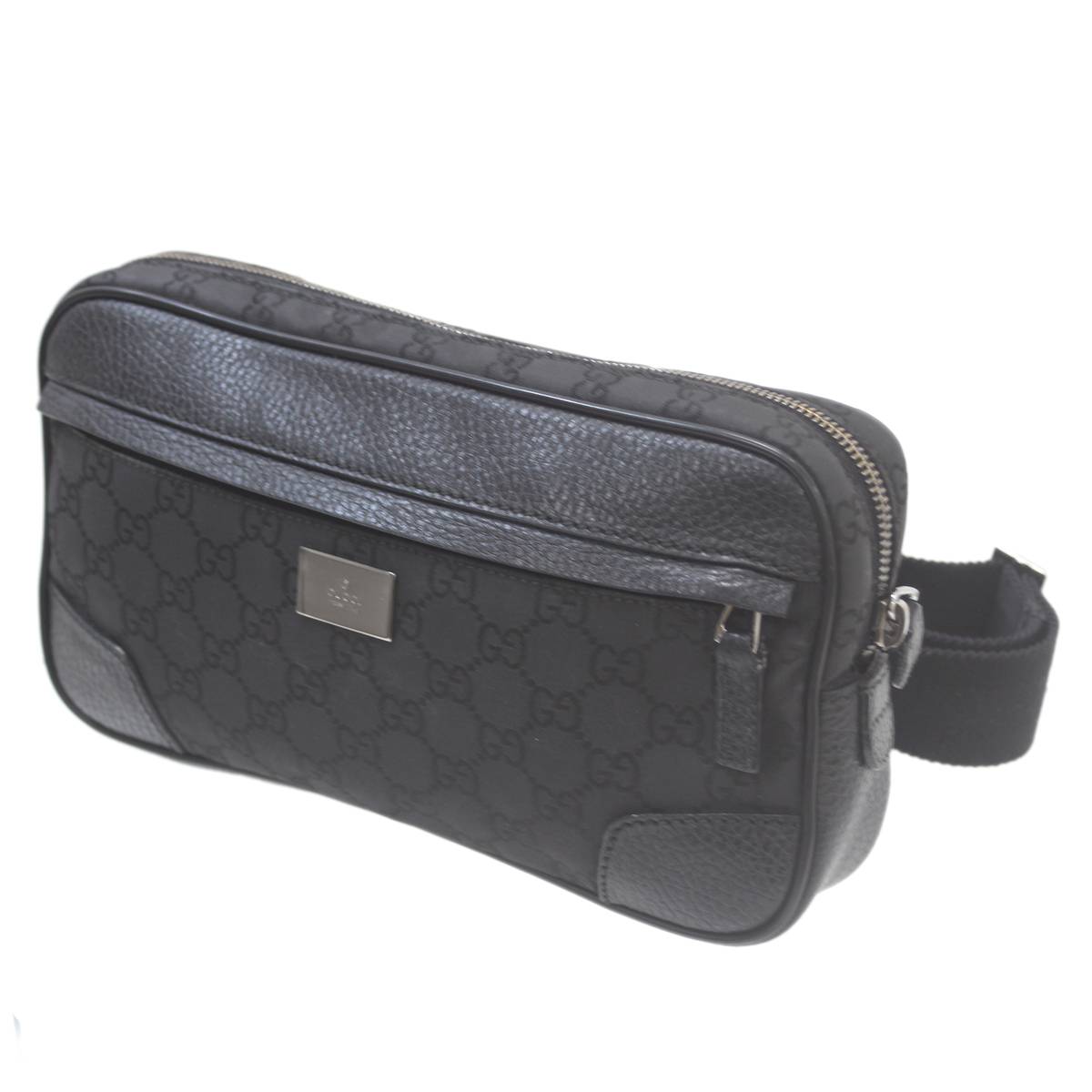 ✨極美品✨グッチ ウエストバッグ GG シマ シェリーライン レザー ブラック GUCCI グッチ シェリーライン ウエストバッグ ボディバッグ