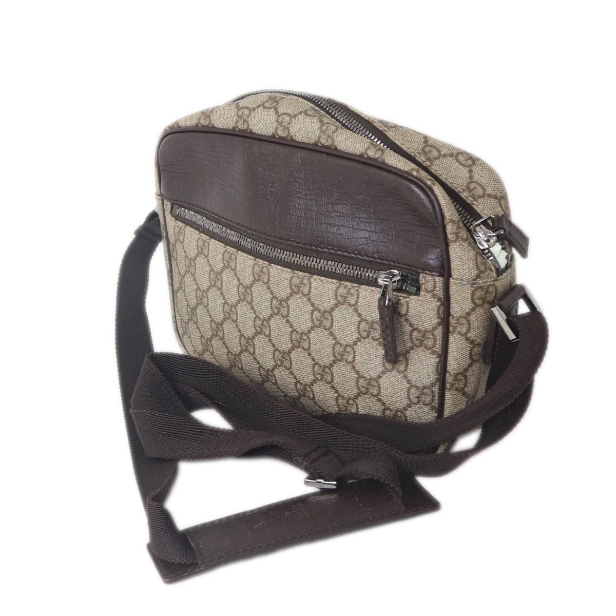 【中古】 GUCCI/グッチ ショルダーバッグ GGスプリームス ベージュ×ブラウン 114291 ES Bランク