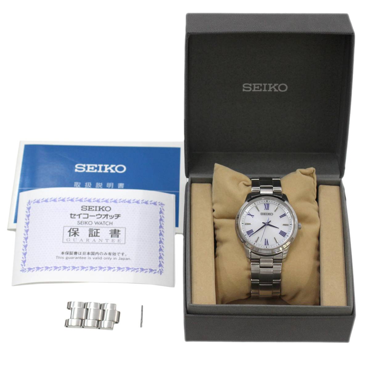 【中古】 SEIKO/セイコー ソーラー腕時計 シルバー V131-0AG0 1D0261 FS-nt ABランク｜ブランドショップ　リバース