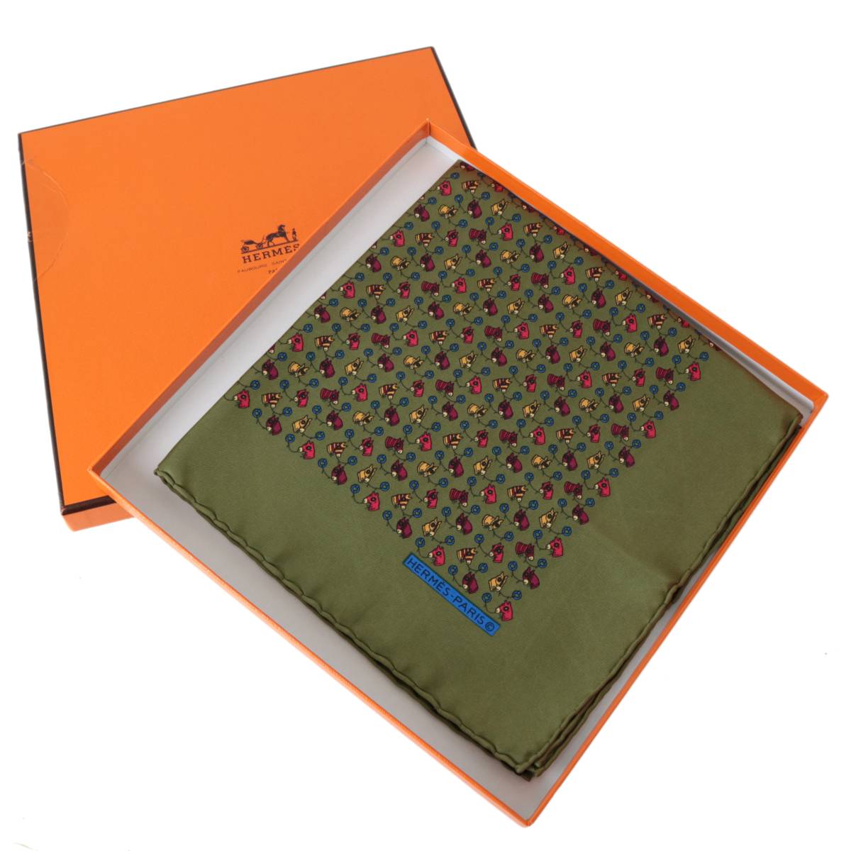 【中古】 HERMES/エルメス プチ カレ スカーフ シルク100% FS-is Bランク