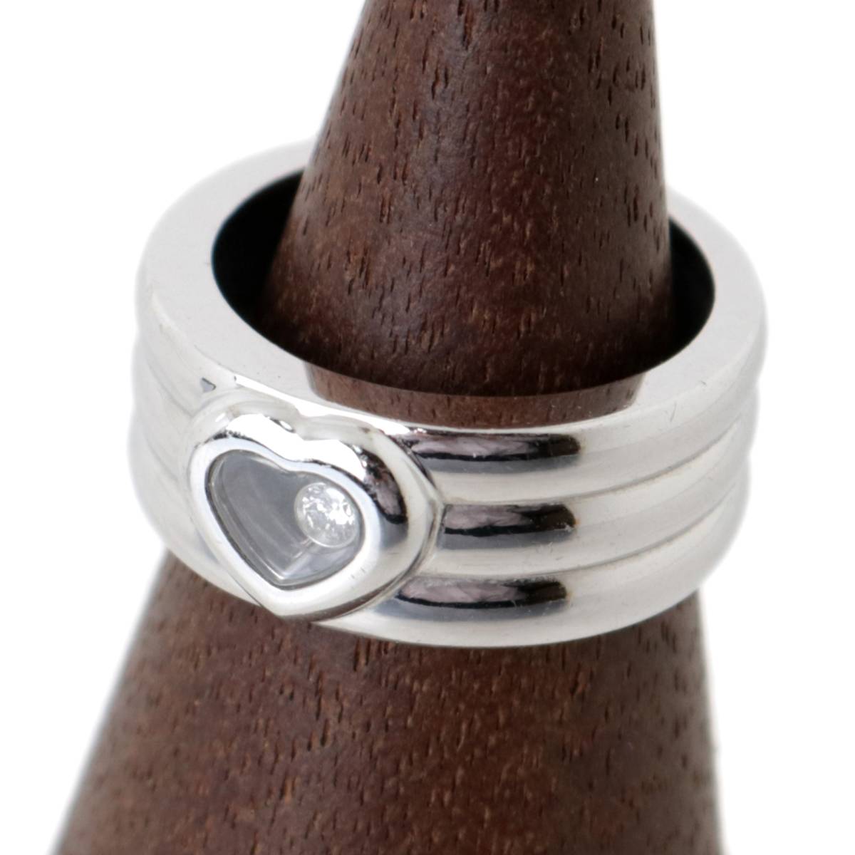 【中古】 Chopard/ショパール ハッピーダイヤモンド リング ハート 指輪 #11 K18/18金 WG/ホワイトゴールド HO Bランク｜ブランドショップ　リバース