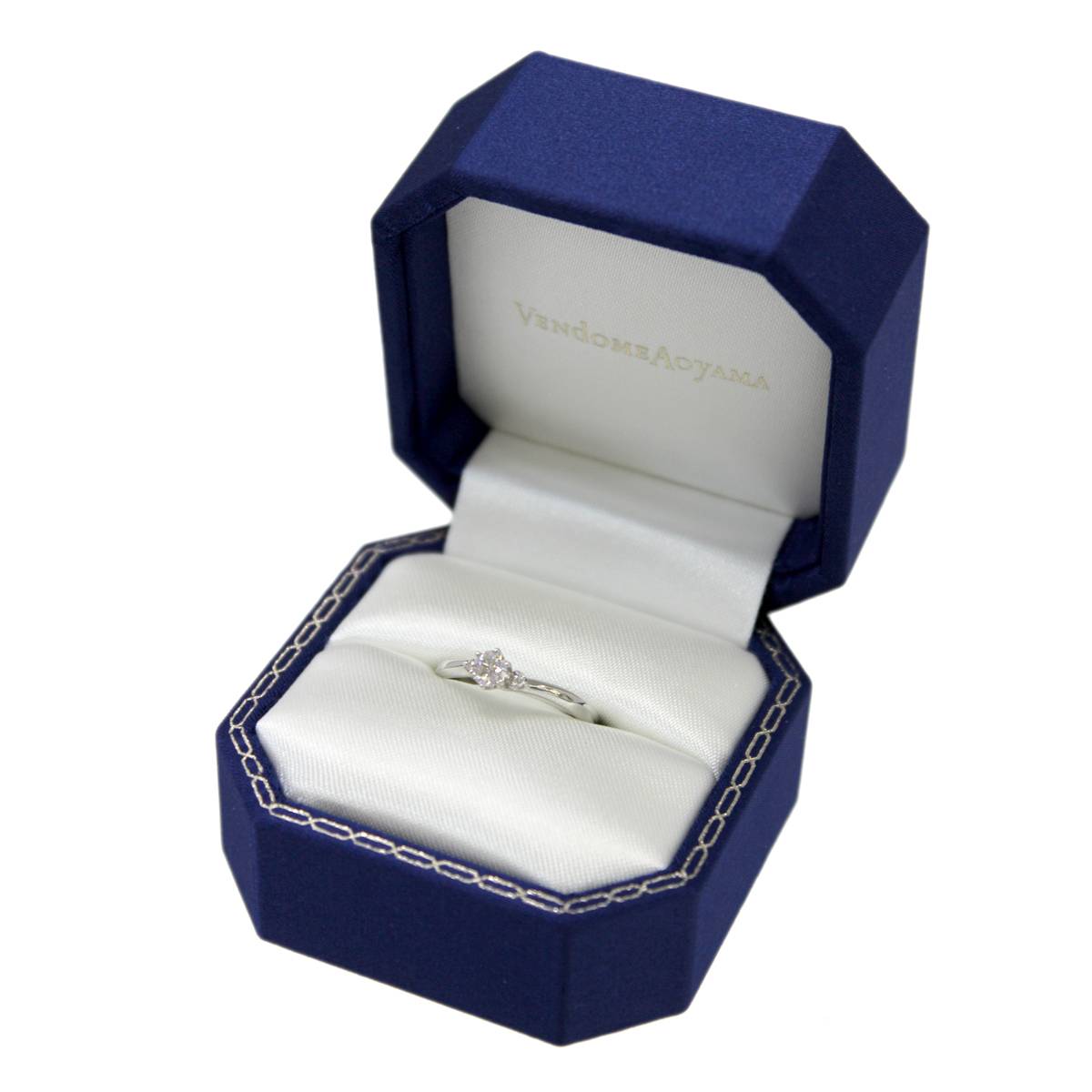 【中古】 ヴァンドーム青山 Pt950 ダイヤリング 0.213ct D VS1 EX 箱 鑑定書 保証書 9号 重量約3g HO Bランク
