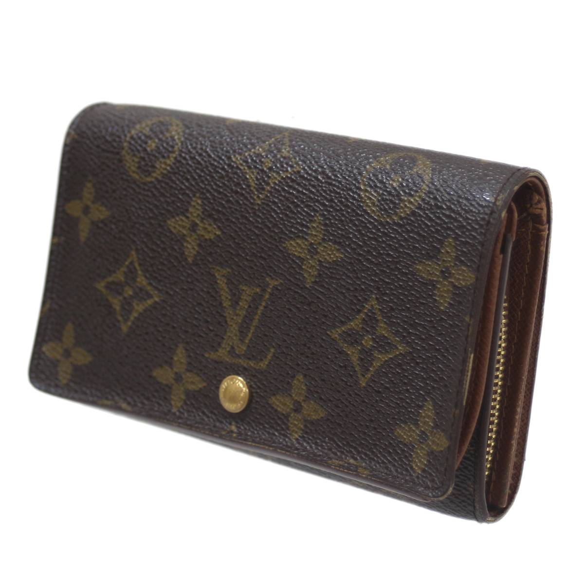 【中古】 LOUIS VUITTON/ルイヴィトン ポルト・モネ ビエ トレゾール 二つ折り財布 モノグラム IS Cランク