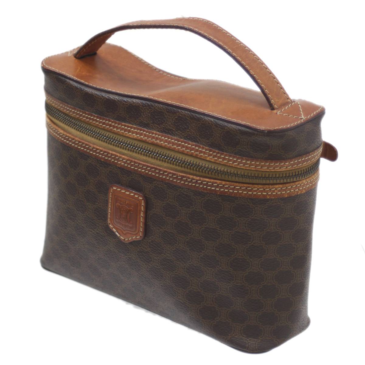 CELINE ヴィンテージ マカダム バニティバッグ VINTAGE CELINE/セリーヌ】macadam バニティバッグ