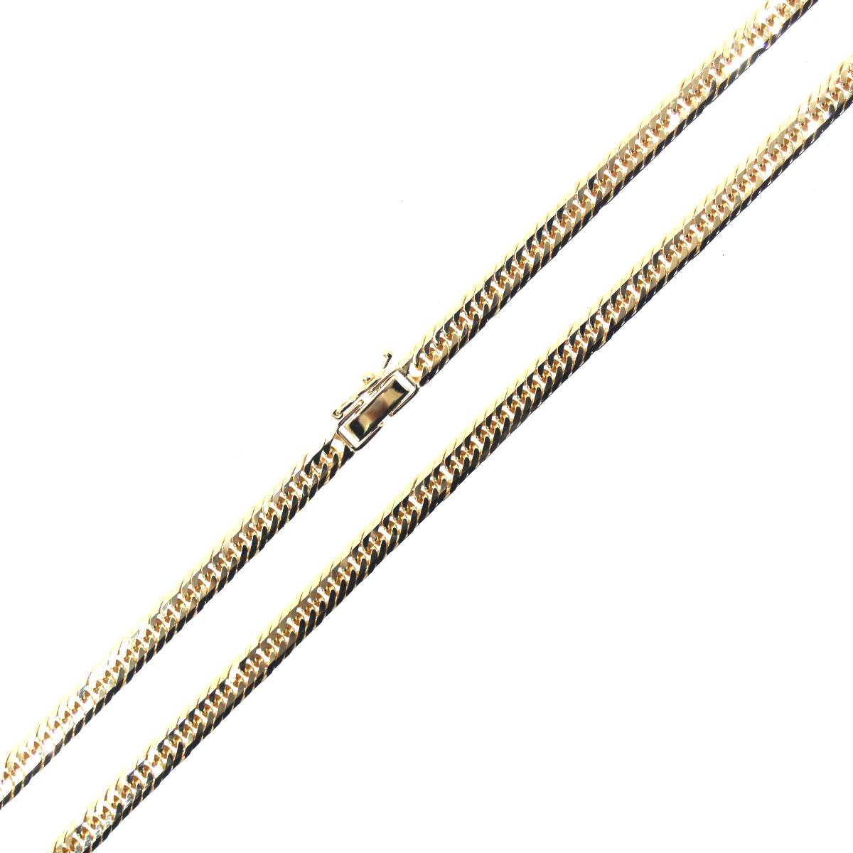 【中古】 K18/18金 喜平 8面ダブル ネックレス 首周り49.5cm 重量 30.1g 造幣局検定刻印 IS 美品 Aランク
