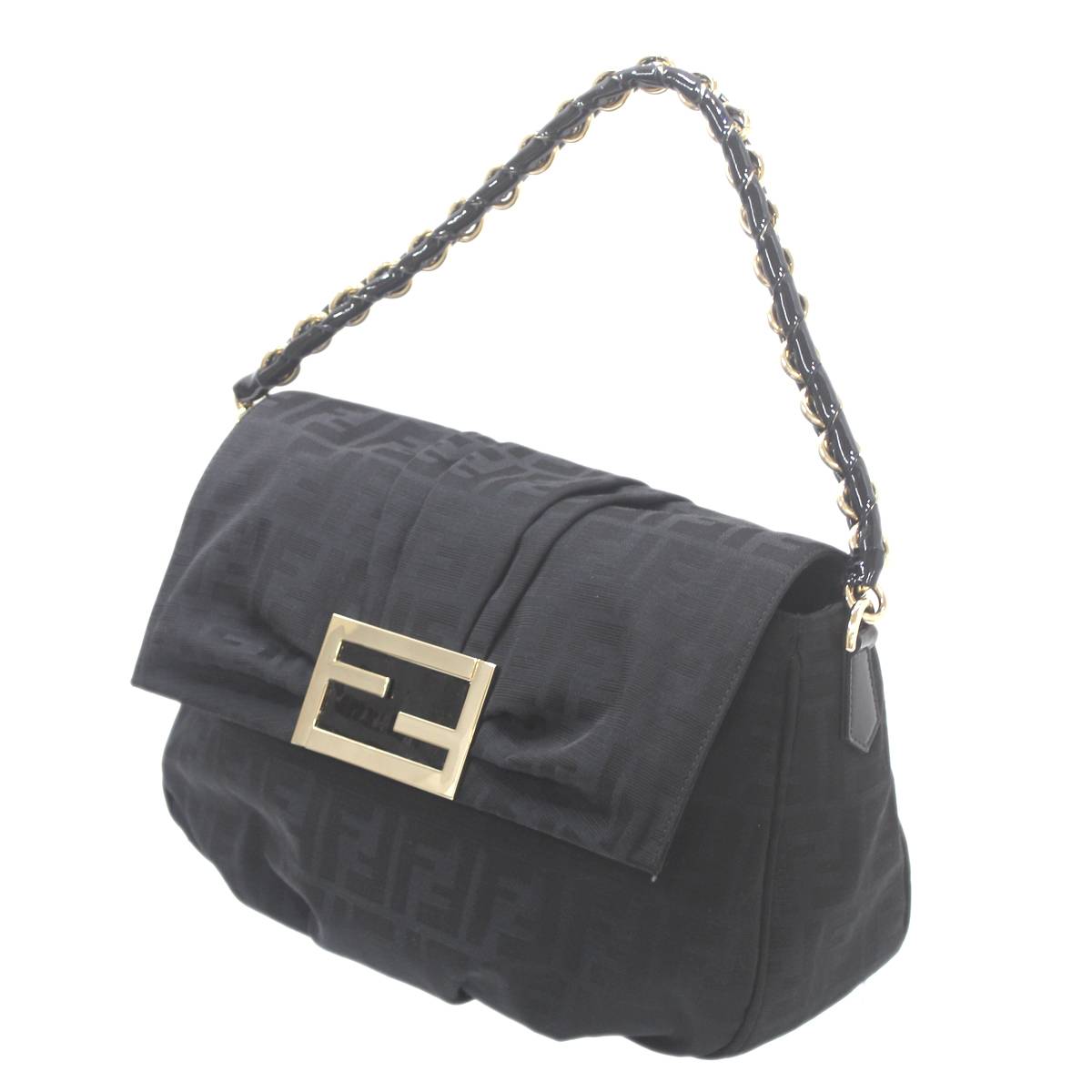 【中古】 FENDI/フェンディ ショルダーバッグ ズッカ ブラック 8BR614-DMP109-2308 CA1387879 保存袋 IS Bランク