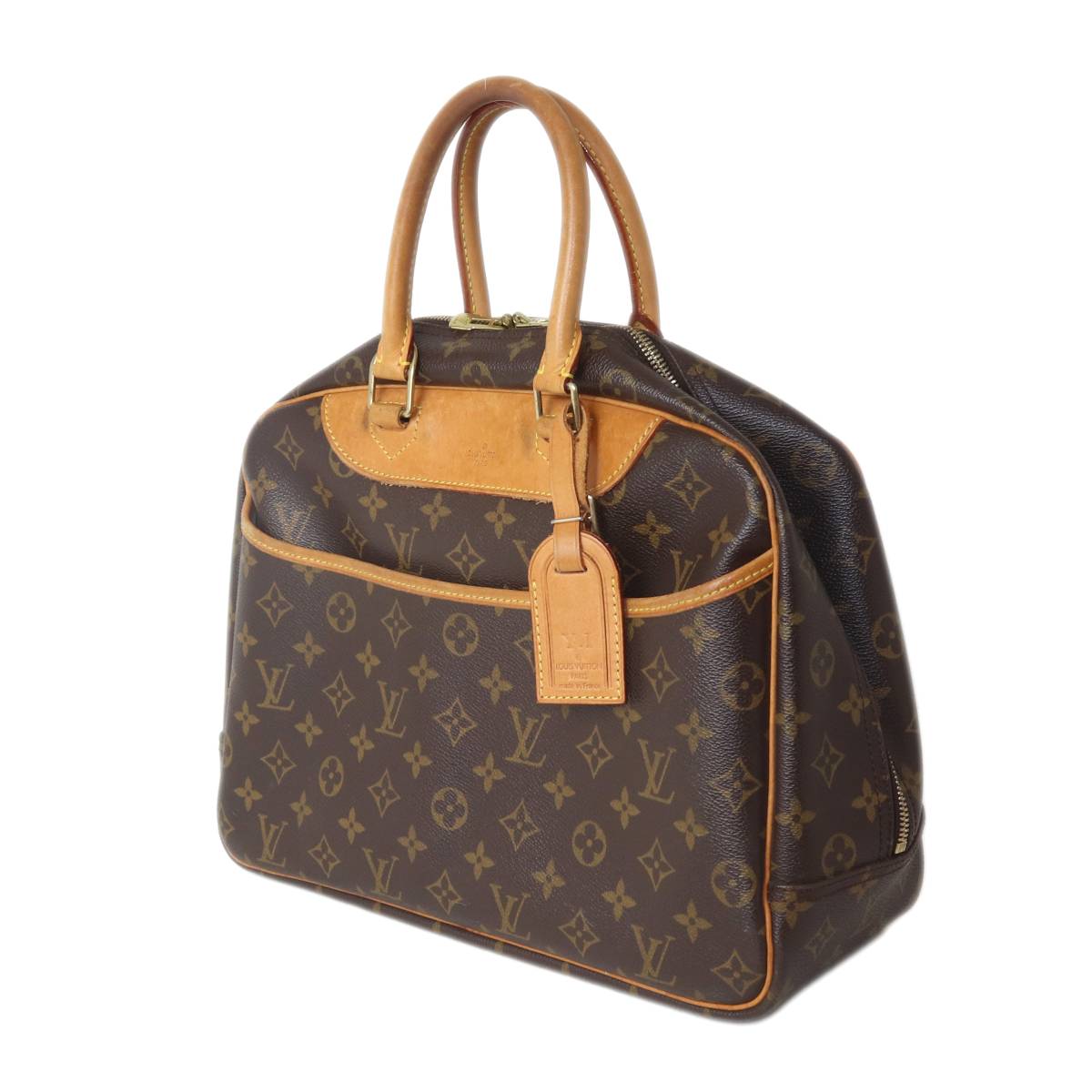 【中古】 LOUIS VUITTON/ルイヴィトン ドーヴィル ハンドバッグ モノグラム モノグラム M47270 MB0043 ネームタグ(イニシャル入り) IS Bランク