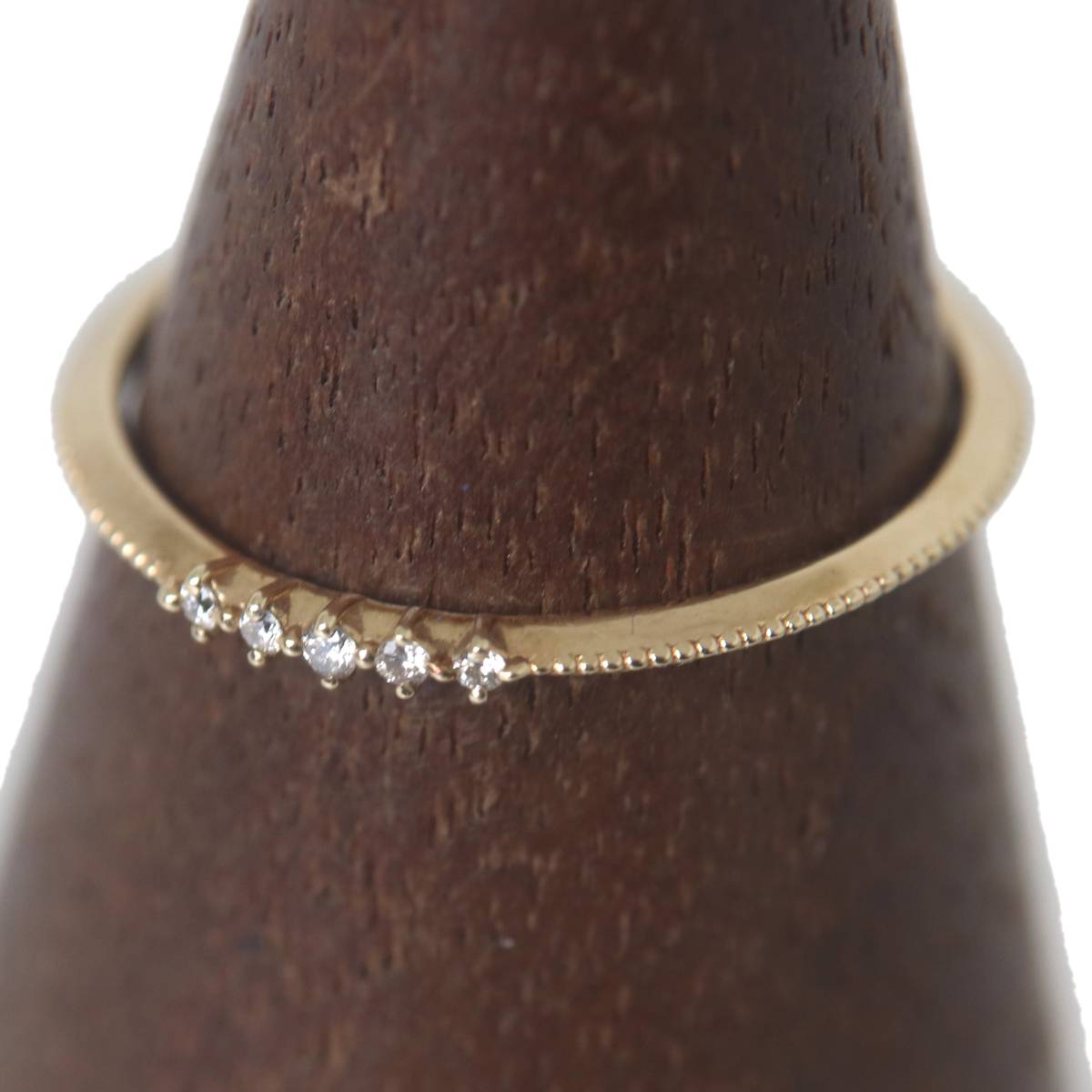 【中古】 agete アガット ダイヤ デザイン リング K10 11号 0.02ct KA Bランク|ブランドショップ リバース