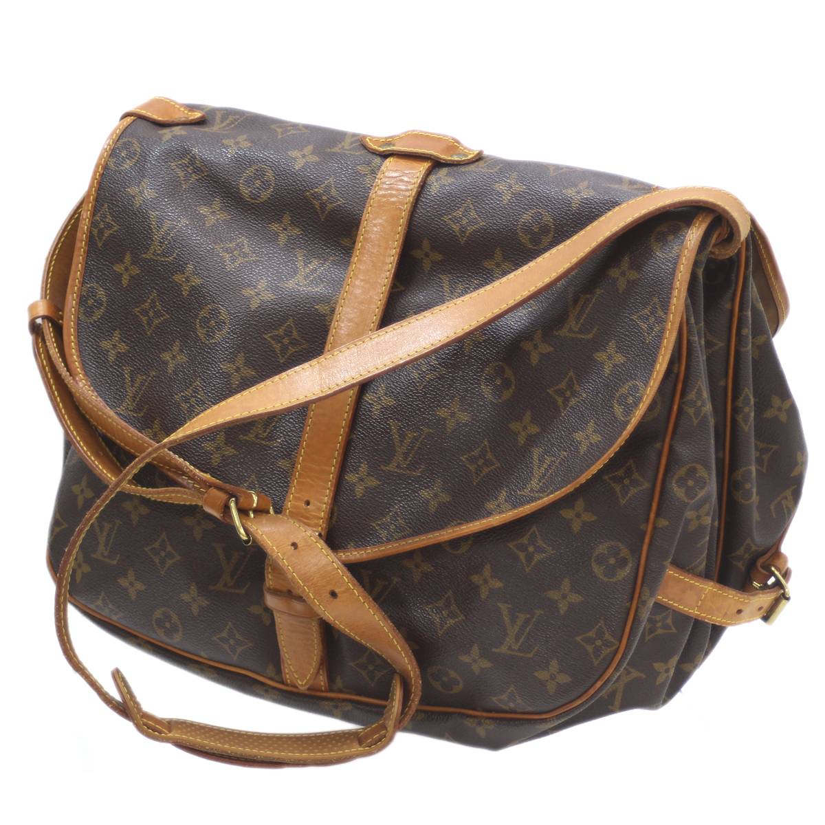 【中古】 LOUIS VUITTON ルイ・ヴィトン モノグラム ソミュール ショルダーバッグ メッセンジャーバッグ M42256 レディース メンズ KS-no Bランク