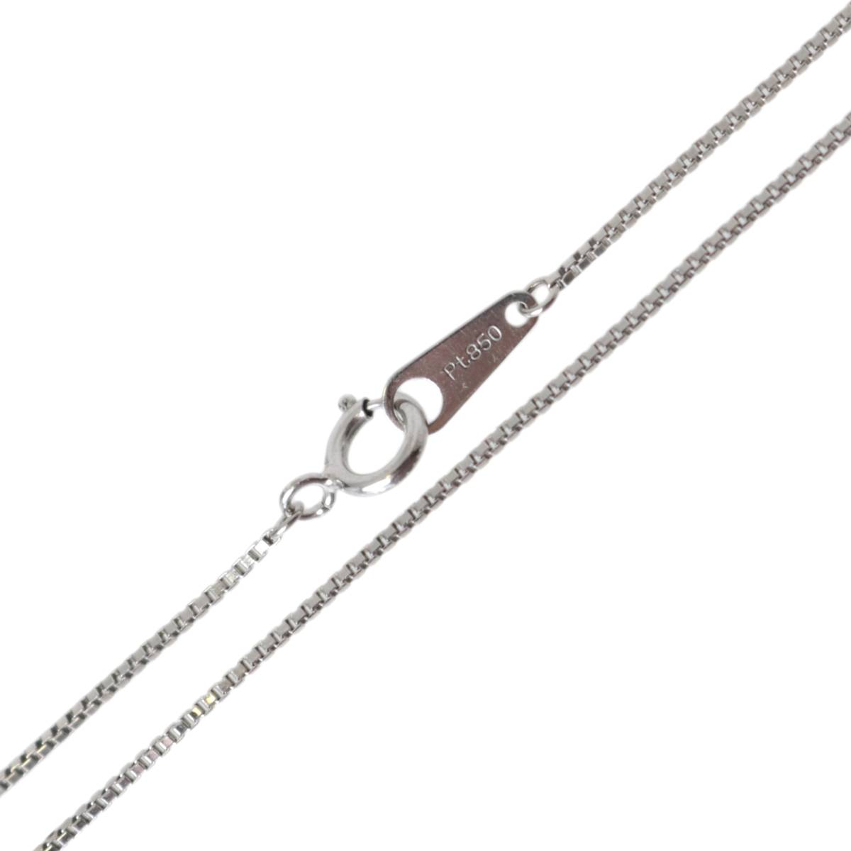 【中古】 ベネチアン チェーンネックレス Pt850 プラチナ850 首周り約40.2cm 重量約2.2g NT Bランク|ブランドショップ リバース