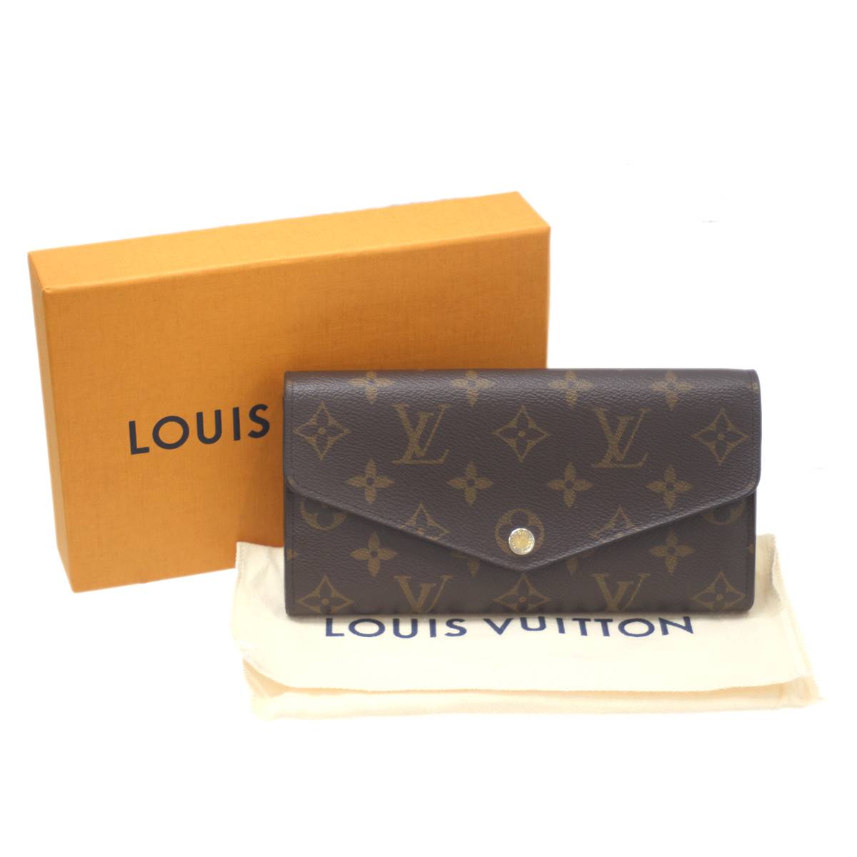 【中古】 LOUIS VUITTON / ルイヴィトン ポルトフォイユサラ二つ折り長財布 モノグラム ブラウン M60531 RFID NO Bランク