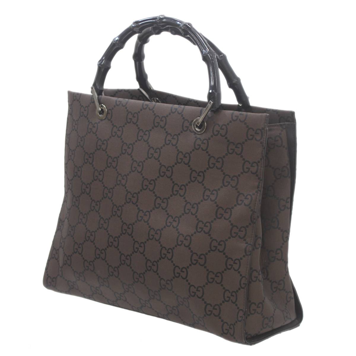 【中古】 GUCCI / グッチ トートバッグ バンブー ダークブラウン 002 1010 002122 キャンバス・レザー NO Bランク