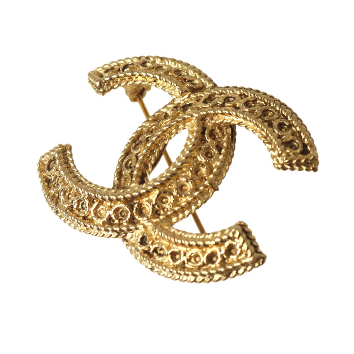 【中古】 CHANEL/シャネル ココマーク ブローチ 1108 ゴールド NO Bランク