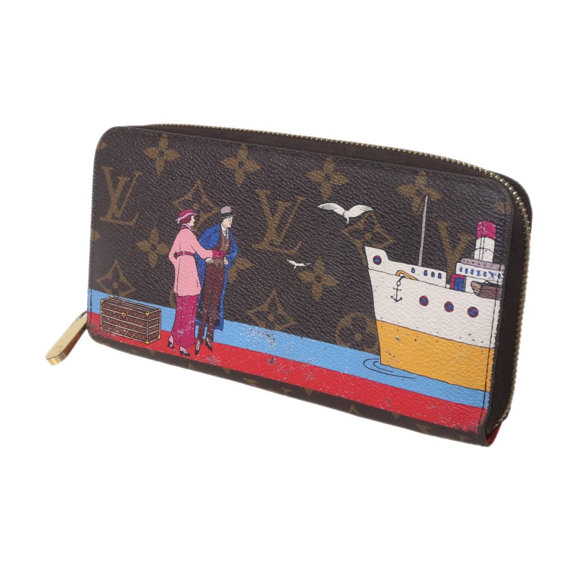 【中古】 LOUIS VUITTON / ルイヴィトン ジッピー・ウォレット 大西洋回航 モノグラム 赤銅色 N41665 CA3166 NO  B位置づける