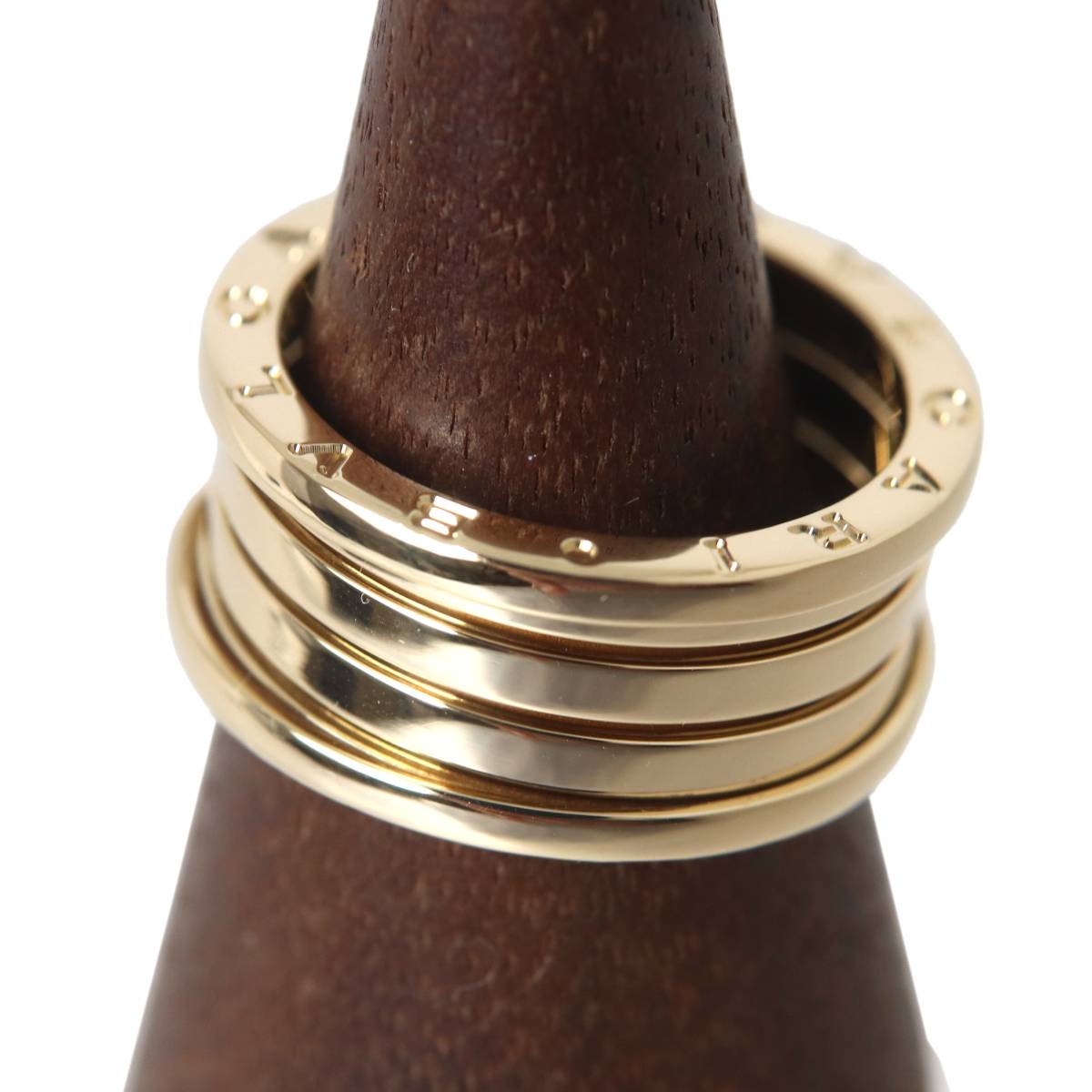 【中古】 BVLGARI / ブルガリ B-zero1 リング 4バンド 59 MADE IN ITALY 750 2337AL 18金 YG 11.1g 18号 NO 美品 Aランク|ブランドショップ リバース