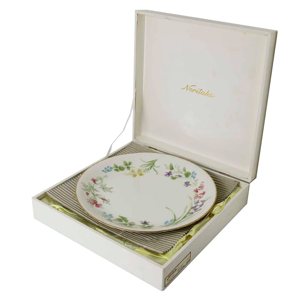 楽天市場 中古 Noritake ノリタケ 花柄 大プレート 大皿 ケーキ皿 Contemporary Fiine China ファインチャイナ 磁器 ホワイト マルチカラー 金彩 7334 Nt 美品 Aランク ブランドショップ リバース